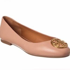 Tory Burch  Chelsea ballet Leather Flats with Gold logo 10.5